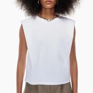 Babaton Aritzia Padded Shoulder Muscle Tee Size S